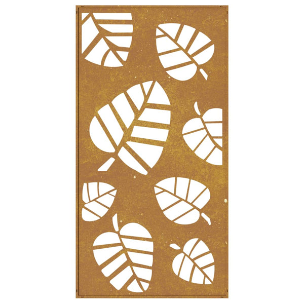 Corten teräs puutarhaseinäkoriste Theofania 105x55cm (lehtikuvio)