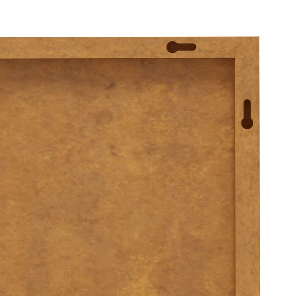 Corten teräs puutarhaseinäkoriste Theofania 105x55cm (lehtikuvio)
