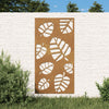 Corten teräs puutarhaseinäkoriste Theofania 105x55cm (lehtikuvio)