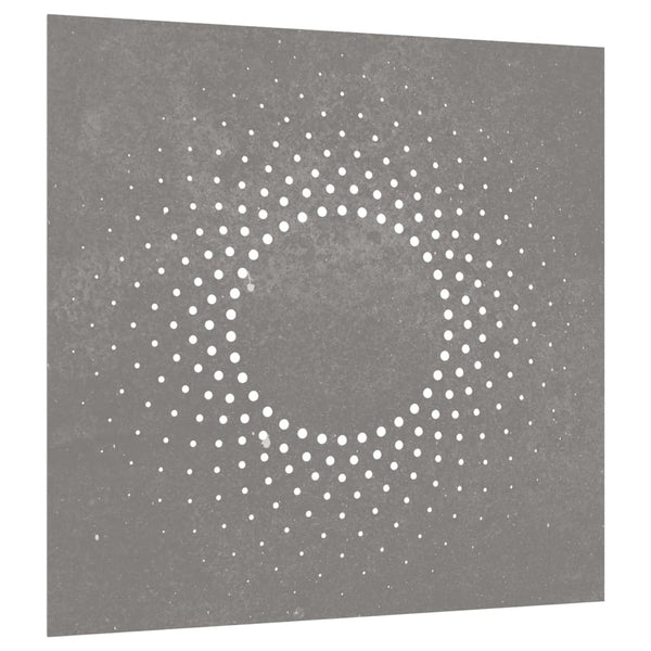 Corten teräs puutarhaseinäkoriste Urechiatu 55x55cm (aurinkokuvio)