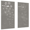 Corten teräs puutarhaseinäkoristeet Fronzina 105x55cm (2 kpl kukkakuvio)