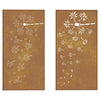 Corten teräs puutarhaseinäkoristeet Fronzina 105x55cm (2 kpl kukkakuvio)