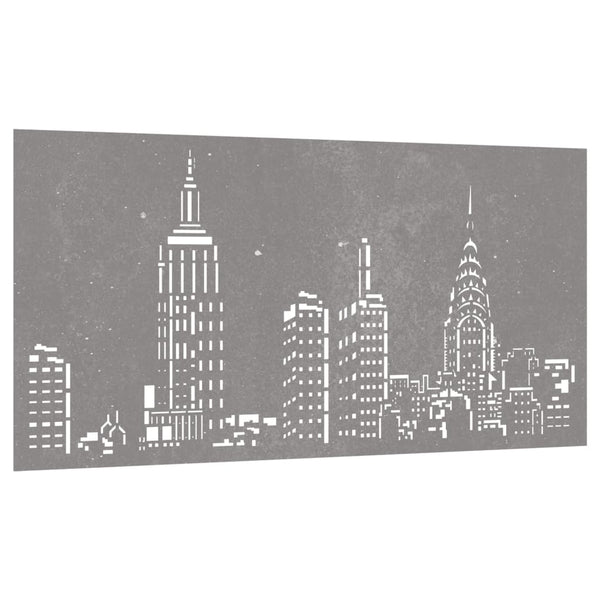 Corten teräs puutarhaseinäkoriste Nunu 105x55cm (kaupunkikuvio)