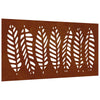 Puutarhaseinäkoriste 105x55 cm corten teräs lehtikuvio