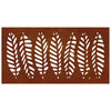 Puutarhaseinäkoriste 105x55 cm corten teräs lehtikuvio