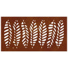 Puutarhaseinäkoriste 105x55 cm corten teräs lehtikuvio