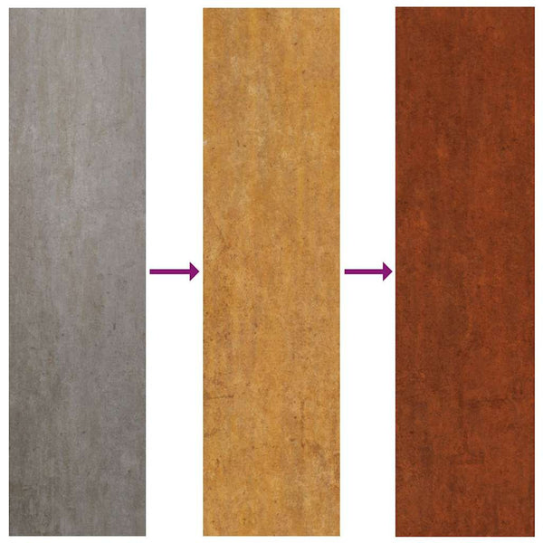 Puutarhaseinäkoriste 105x55 cm corten teräs lehtikuvio