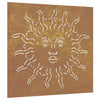 Corten teräs puutarhaseinäkoriste Rolando 55x55cm (aurinkokuvio)