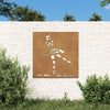 Corten teräs puutarhaseinäkoriste Rudolfo 55x55cm (balettitanssijakuvio)