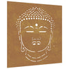 Corten teräs puutarhaseinäkoriste Oranel 55x55cm (buddhan pääkuvio)