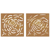 Corten teräs puutarhaseinäkoristeet Josee 105x55cm (2 kpl ruusukuvio)