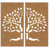 Corten teräs puutarhaseinäkoristeet Adverso 105x55cm (2 kpl puukuvio)