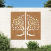 Corten teräs puutarhaseinäkoristeet Adverso 105x55cm (2 kpl puukuvio)