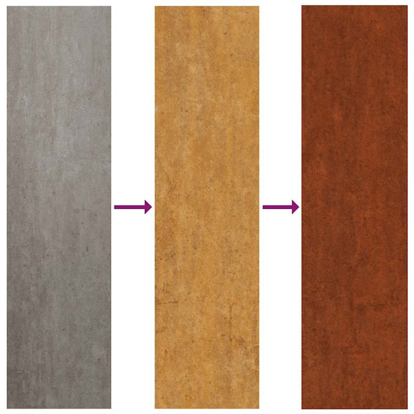 Puutarhaseinäkoristeet 3 kpl 105x55 cm corten teräs puukuvio