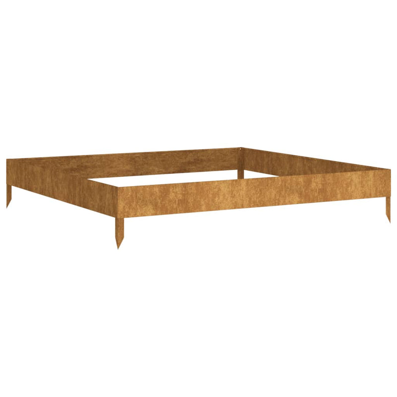 Corten teräs korotettu kukkalaatikko Fmircea 100x100x18,5cm