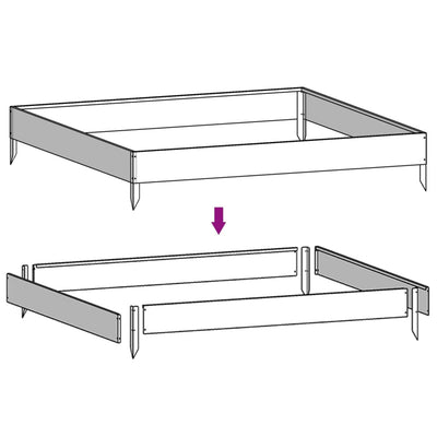 Corten teräs korotettu kukkalaatikko Fmircea 100x100x18,5cm