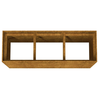 Korotettu kukkalaatikko 120x40x80 cm Corten teräs