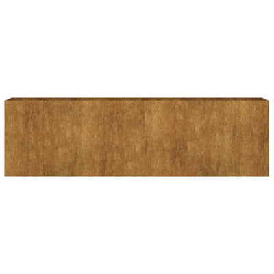 Korotettu kukkalaatikko 280x40x80 cm Corten teräs