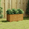 Kukkalaatikko 80x40x40 cm Corten teräs