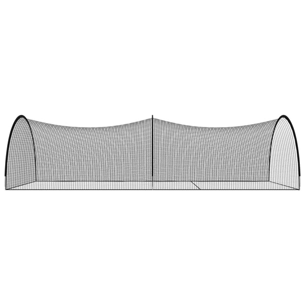 Pesäpallo lyöntihäkki musta verkko 900x400x250 cm polyesteri
