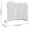 Jääkiekkomaali punavalkoinen 137x66x112 cm polyesteri