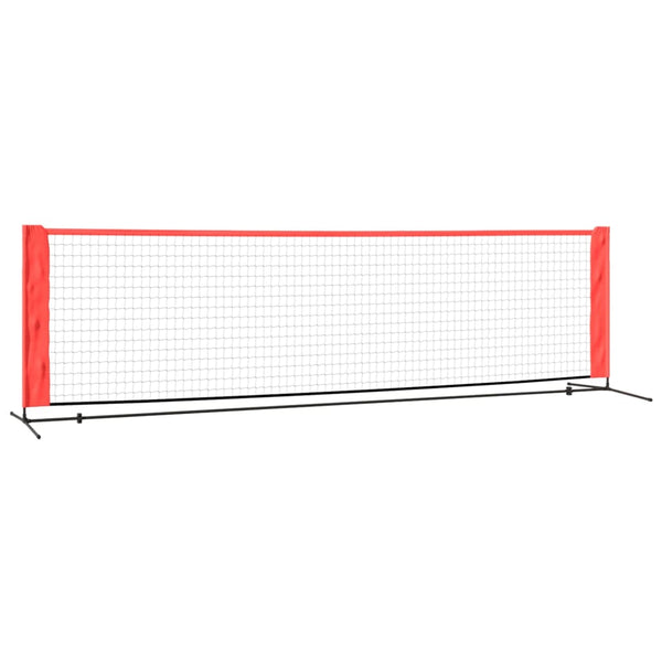 Tennisverkko musta ja punainen 300x100x87 cm polyesteri