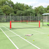 Tennisverkko musta ja punainen 400x100x87 cm polyesteri