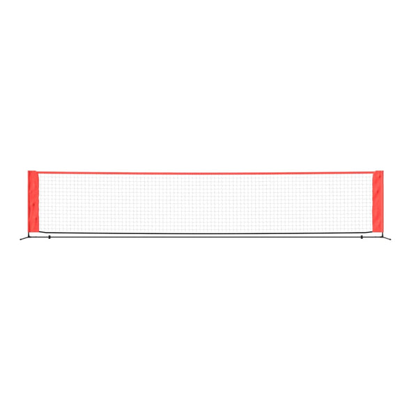 Tennisverkko musta ja punainen 500x100x87 cm polyesteri