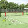 Tennisverkko musta ja punainen 500x100x87 cm polyesteri
