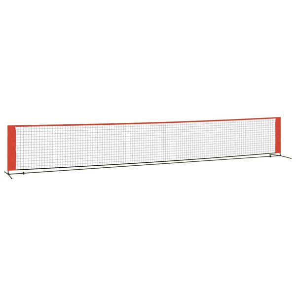 Tennisverkko musta ja punainen 600x100x87 cm polyesteri