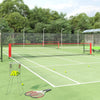 Tennisverkko musta ja punainen 600x100x87 cm polyesteri