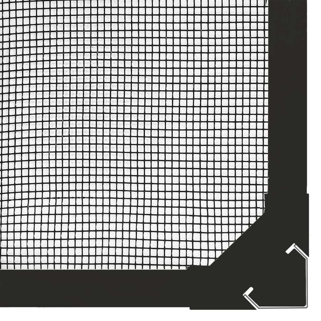 Antrasiitti magneettinen hyönteisverkko ikkunaan Fotbal 80x140cm
