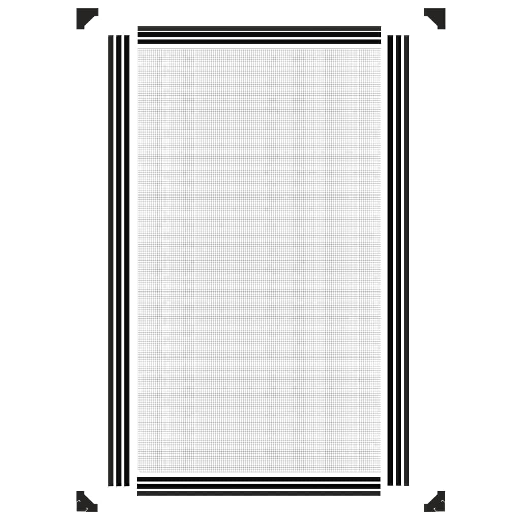 Antrasiitti magneettinen hyönteisverkko ikkunaan Fotbal 80x140cm