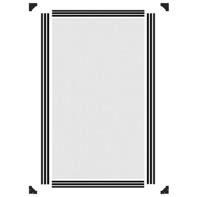 Antrasiitti magneettinen hyönteisverkko ikkunaan Fotbal 80x140cm