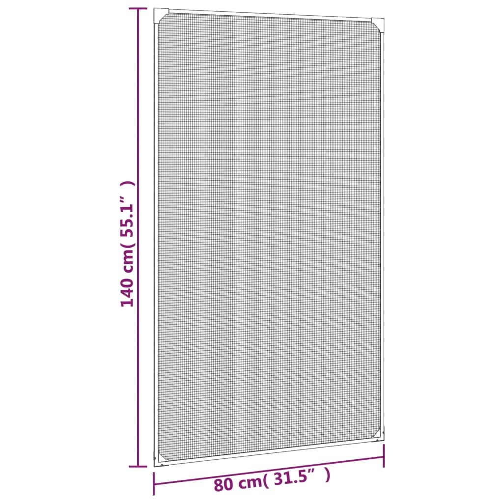 Antrasiitti magneettinen hyönteisverkko ikkunaan Fotbal 80x140cm