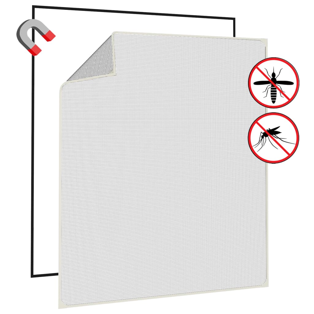 Valkoinen magneettinen hyönteisverkko ikkunaan Fotbal 120x140cm