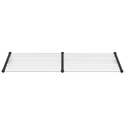 Musta ja läpinäkyvä ovikatos Sestilia 239x90cm (polykarbonaatti)