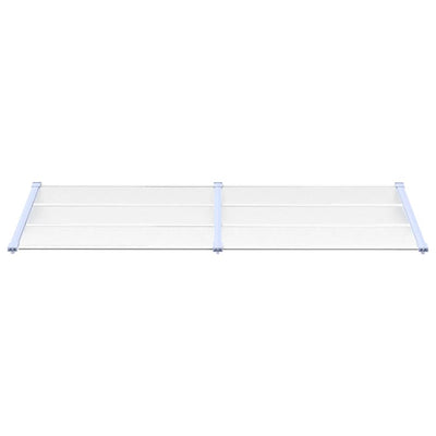 Harmaa ja läpinäkyvä ovikatos Clarise 239x90cm (polykarbonaatti)