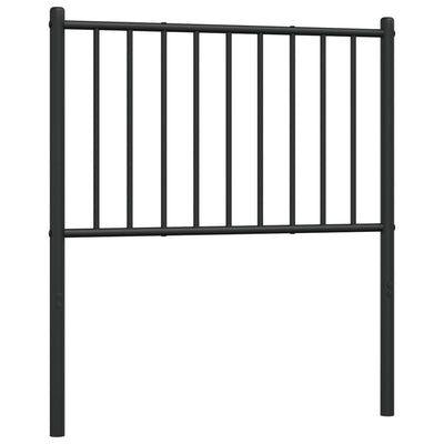 Metallinen sängynpääty musta 75 cm