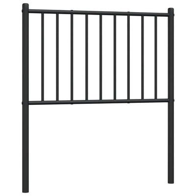 Metallinen sängynpääty musta 75 cm