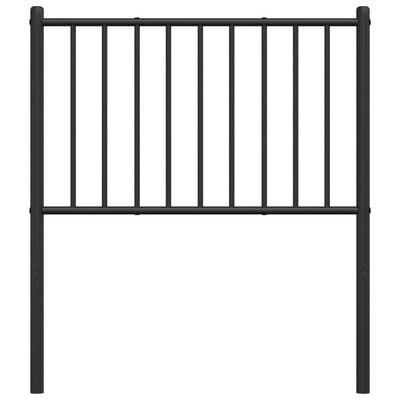 Metallinen sängynpääty musta 75 cm