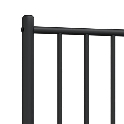 Metallinen sängynpääty musta 75 cm