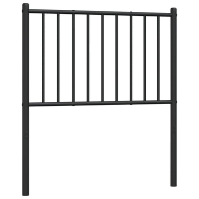 Metallinen sängynpääty musta 80 cm