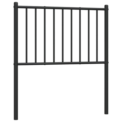 Metallinen sängynpääty musta 80 cm