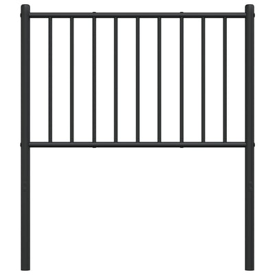 Metallinen sängynpääty musta 80 cm