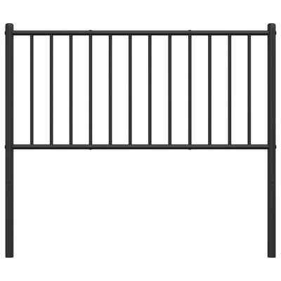 Metallinen sängynpääty musta 100 cm