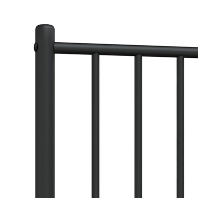 Metallinen sängynpääty musta 100 cm
