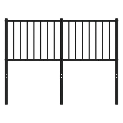 Metallinen sängynpääty musta 120 cm