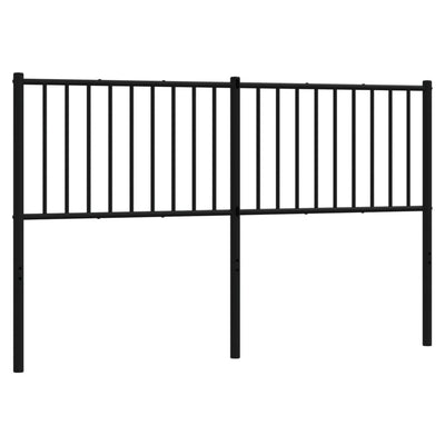 Metallinen sängynpääty musta 160 cm