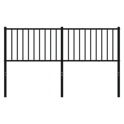 Metallinen sängynpääty musta 160 cm
